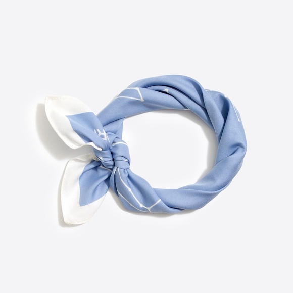 J.Crew Zodiac Horoscope Poly Square Handkerchief Scarf - Picture 3 of 3